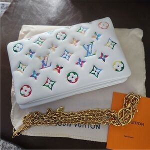 White Multicolor Clutch